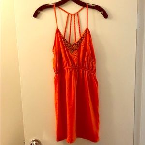 Ecoté Coral Beaded Neck Dress Size XS